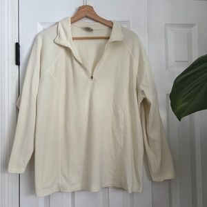 L.L. Bean Butter Yellow Fleece Quarter Zip